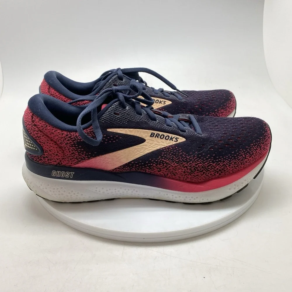 Brooks Sneakers Womens 8.5 B Ghost 16 1204071B422 Blue Running Athletic Shoes